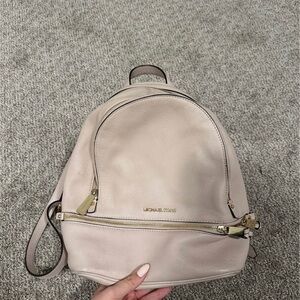 Michael Kors Blush Pink Leather Backpack